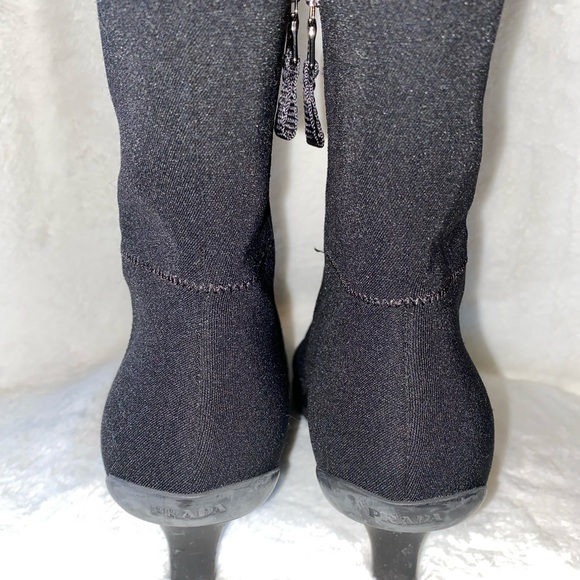 Prada Black Ankle Boots - Picture 6 of 10